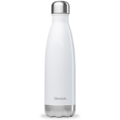 Gourde isotherme Qwetch 500ml Blanc Brillant