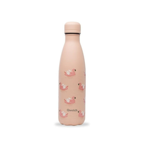 Gourde isotherme Qwetch 500ml Flamingo