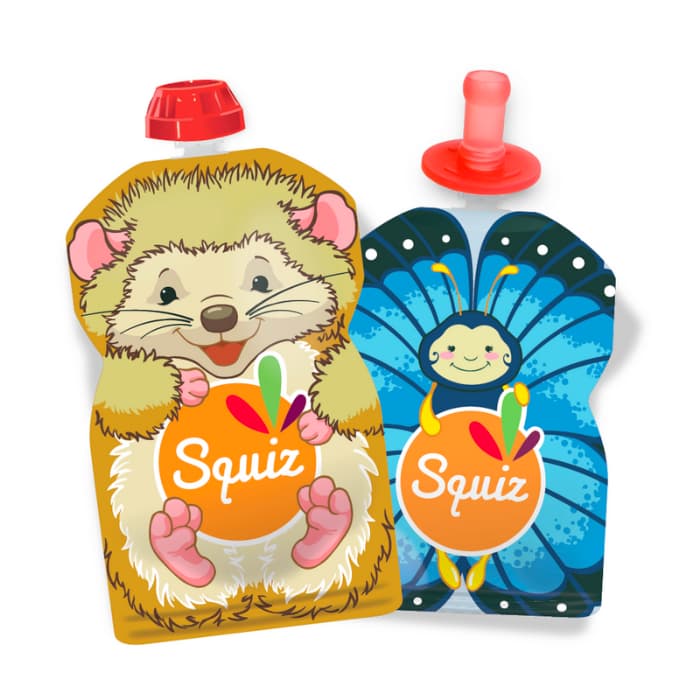 Gourde Bebe Papillon 90ml Herisson 130ml P Tits Poids Carottes