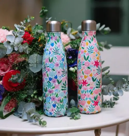 Gourde isotherme Qwetch 260ml Flora Rose 1 Gourde 260 ml Flora