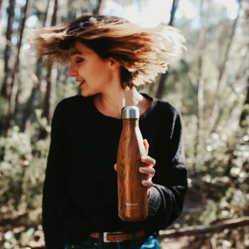 Gourde isotherme Qwetch 500ml Wood Brun 10 Gourde isotherme Qwetch 500ml Wood Brun