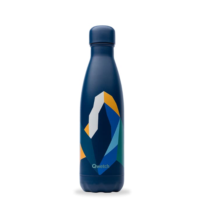 Gourde isotherme Qwetch 500ml - Altitude Bleu Marine 1 Gourde isotherme Qwetch 500ml – Altitude Bleu Marine