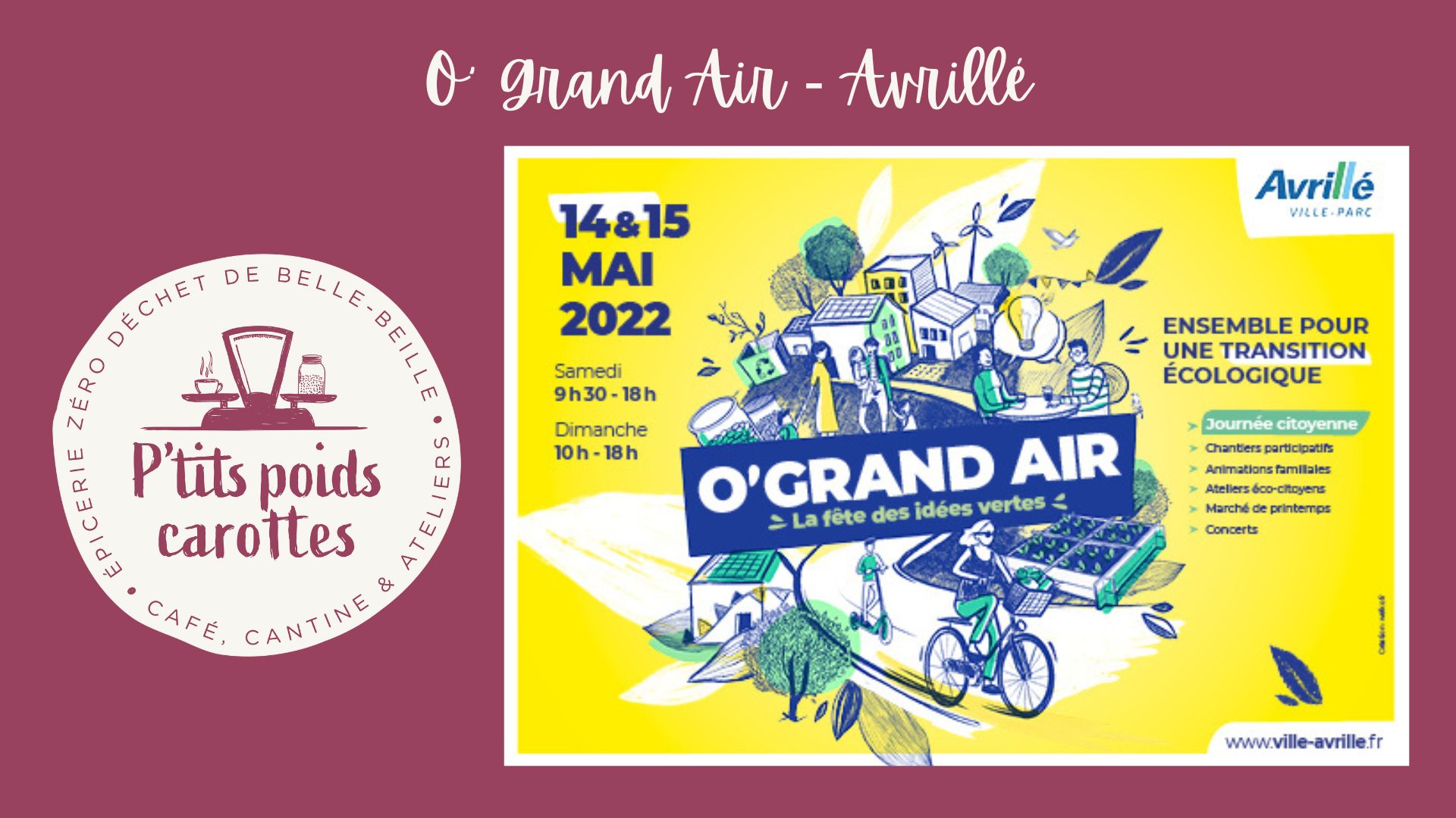 Festival O Grand Air Avrillé P'tits poids carottes