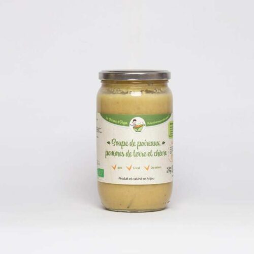 Soupe de poireaux, pommes de terre et chèvre 733ml – Les Bocaux à Papa