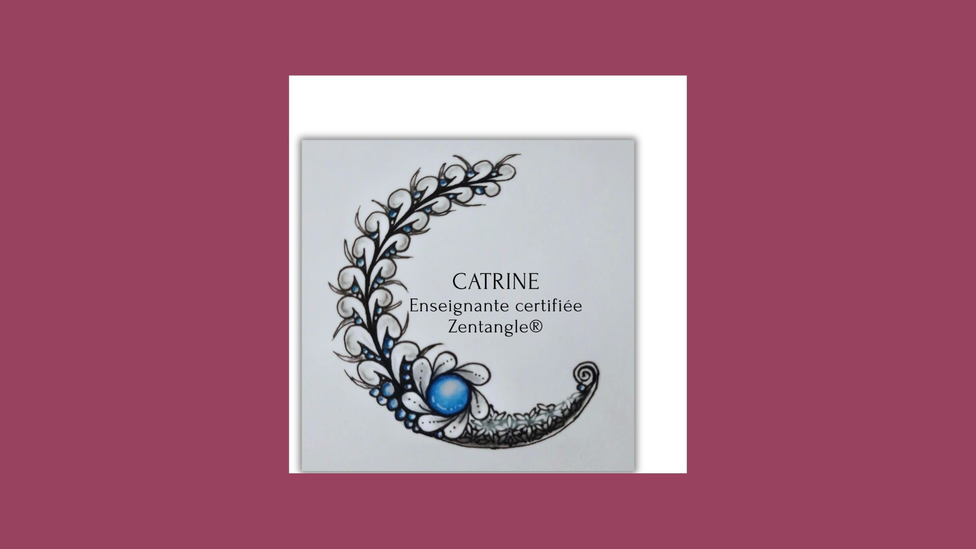 Atelier découverte Zentangle®🌿 1 Atelier Zentagle avec Catrine
